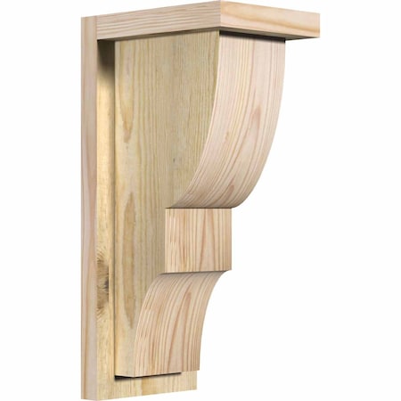 Ekena Millwork Ridgewood Rough Sawn Corbel w/Backplate, Douglas Fir, 6"W x 8"D x 16"H COR06X08X16RID01RDF